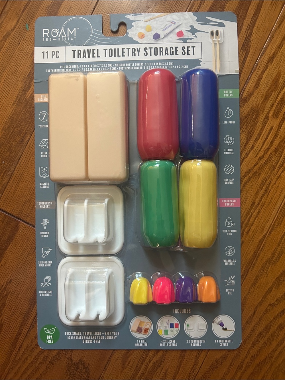 ROAM Travel Toiletry Storage Set — Multicolor Travel Organizer